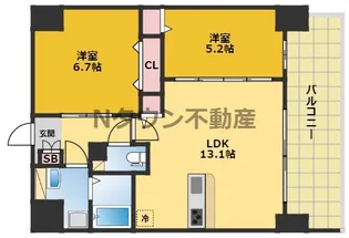 コンフォート城西【10階】の間取り