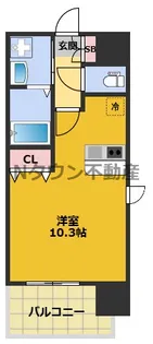 プレサンス名古屋駅前ヴェルロード【6階】の間取り