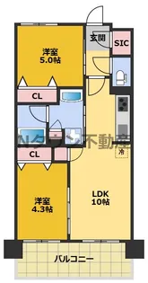 プレサンス ロジェ 名古屋浅間町ザ・レジデンス【15階】の間取り