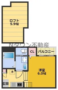 ハーモニーテラス志賀町Ⅲ【2階】の間取り