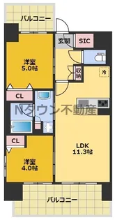 プレサンス ロジェ 栄パークサウス【9階】の間取り