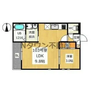 GRANDTIC KRS II【1階】の間取り