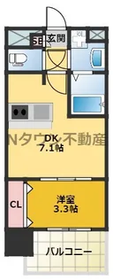 1DKの間取り画像