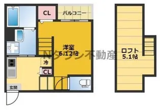 グルージャ黒門【2階】の間取り