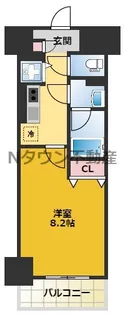 グリーンコート中島【7階】の間取り