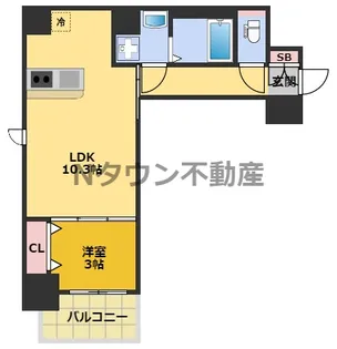 ディアレイシャス東別院Ⅱ【11階】の間取り