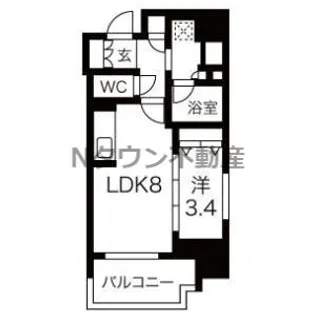 プレサンス ロジェ 大須 白川公園【12階】の間取り