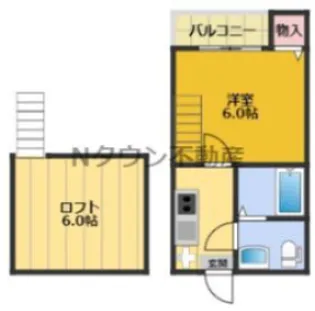 1Kの間取り画像