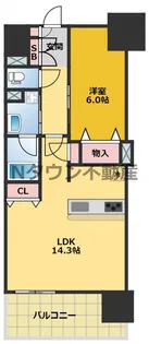 プレサンス グラン 栄 THE TOWER【5階】の間取り