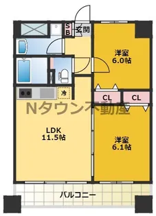 レジェンドK【8階】の間取り