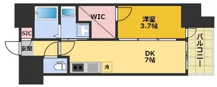 エステムコート名古屋新栄Ⅴラポール【1206号室】の間取り