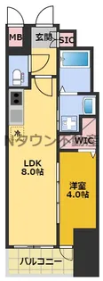エステムコート名古屋葵【7階】の間取り