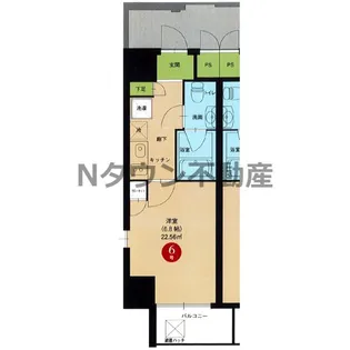 エルザビル名古屋駅前【1406号室】の間取り