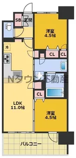 プレサンス ロジェ 名駅南【14階】の間取り