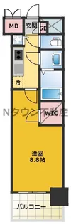 プレサンスジェネ丸の内【8階】の間取り