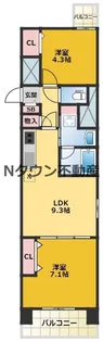 プレサンス丸の内フォート【10階】の間取り