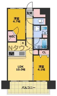 プレサンス ロジェ 名古屋浅間町ザ・レジデンス【14階】の間取り