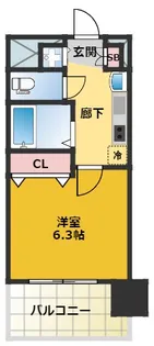 プレサンス名古屋城前ラバンカ【407号室】の間取り