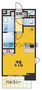 プレサンス名古屋STATIONビーフレックス【10階】の間取り