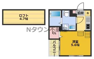 ハーモニーテラス志賀町Ⅵ【2階】の間取り