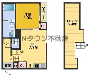 プラチナム黒川【2階】の間取り