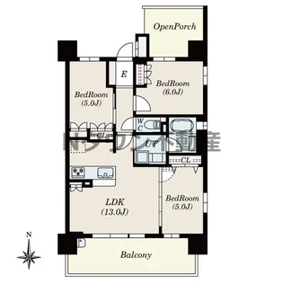 Alivis金山East【6階】の間取り