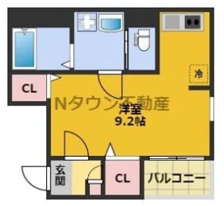 ベルフィノ名古屋【3階】の間取り