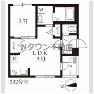 ハーモニーテラス上石川町【3階】の間取り