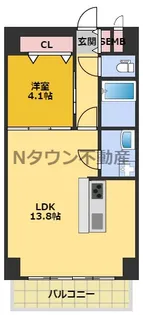 GRANDUKE千代田regaria【8階】の間取り