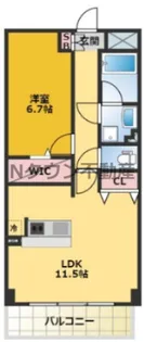 ブリス【6階】の間取り