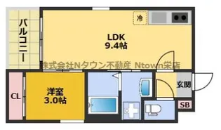 REGALEST granNorth【301号室】の間取り