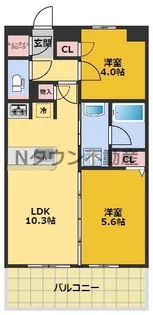 エステムプラザ名古屋UX【8階】の間取り