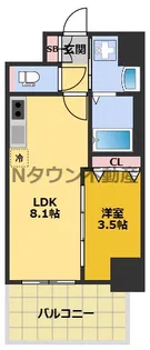 SOLメイクス新栄【11階】の間取り