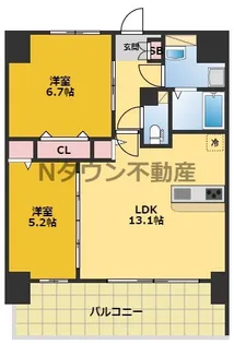 コンフォート城西【7階】の間取り