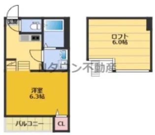 ヴィルフランシュ中村公園【2階】の間取り