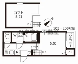 ハーモニーテラス千種【2階】の間取り