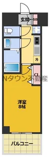 エステムコート名古屋新栄Ⅵ アートテラス【11階】の間取り