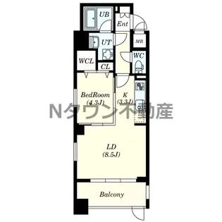 ポルタニグラ千種【3階】の間取り