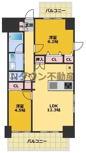 S-RESIDENCE亀島駅前blaze【10階】の間取り