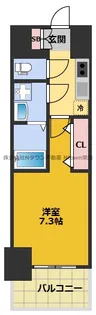S-RESIDENCE亀島駅前ascent【6階】の間取り