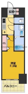 S-RESIDENCE亀島駅前ascent【8階】の間取り
