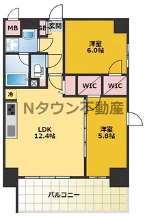 アクアブルー【8階】の間取り