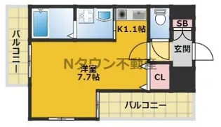 1Kの間取り画像
