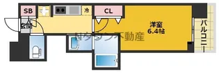 エステムコート名古屋平安通クチュール【11階】の間取り