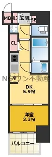 プレサンス ジェネ 新栄町駅前 葵【9階】の間取り