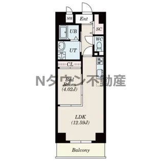 Primal千種stelo【4階】の間取り