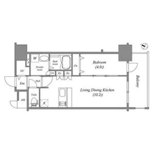 アドバンス名古屋モクシー【14階】の間取り