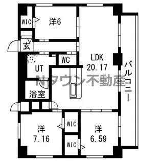 THE LOUNGE LINEAR GATE【13階】の間取り