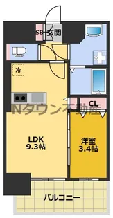 プレサンス太閤通駅前デュプル【14階】の間取り