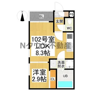 REGALEST浄心【1階】の間取り